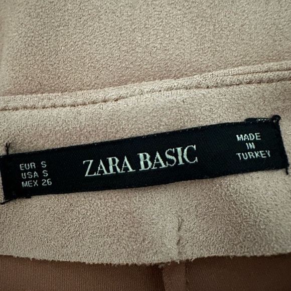 ZARA Pink Suede Mini Skirt / Skort - Picture 3 of 3